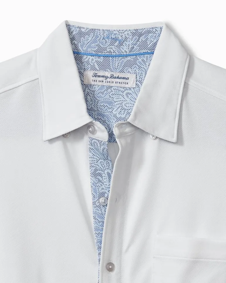 Fashion Tommy Bahama San Lucio Soiree Happy Hour Stretch Knit Shirt White