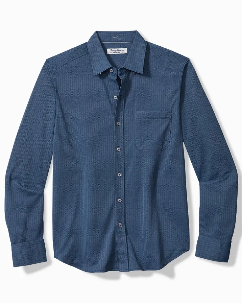 Online Tommy Bahama San Lucio Studio Stripe Stretch Knit Shirt Ocean Deep