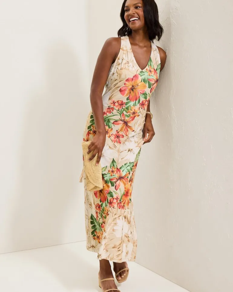 Shop Tommy Bahama Sandy Solar Bloom Maxi Dress Travertine