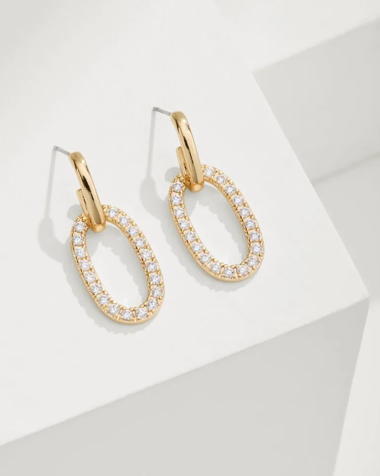 Online Tommy Bahama Sanibel Island Crystal Link Drop Earrings Gold
