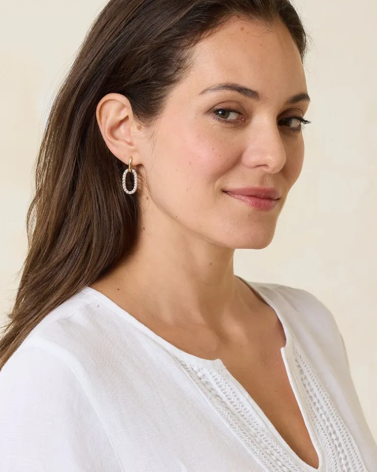 Online Tommy Bahama Sanibel Island Crystal Link Drop Earrings Gold