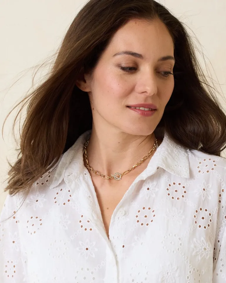 Flash Sale Tommy Bahama Sanibel Island Crystal Link Necklace Gold