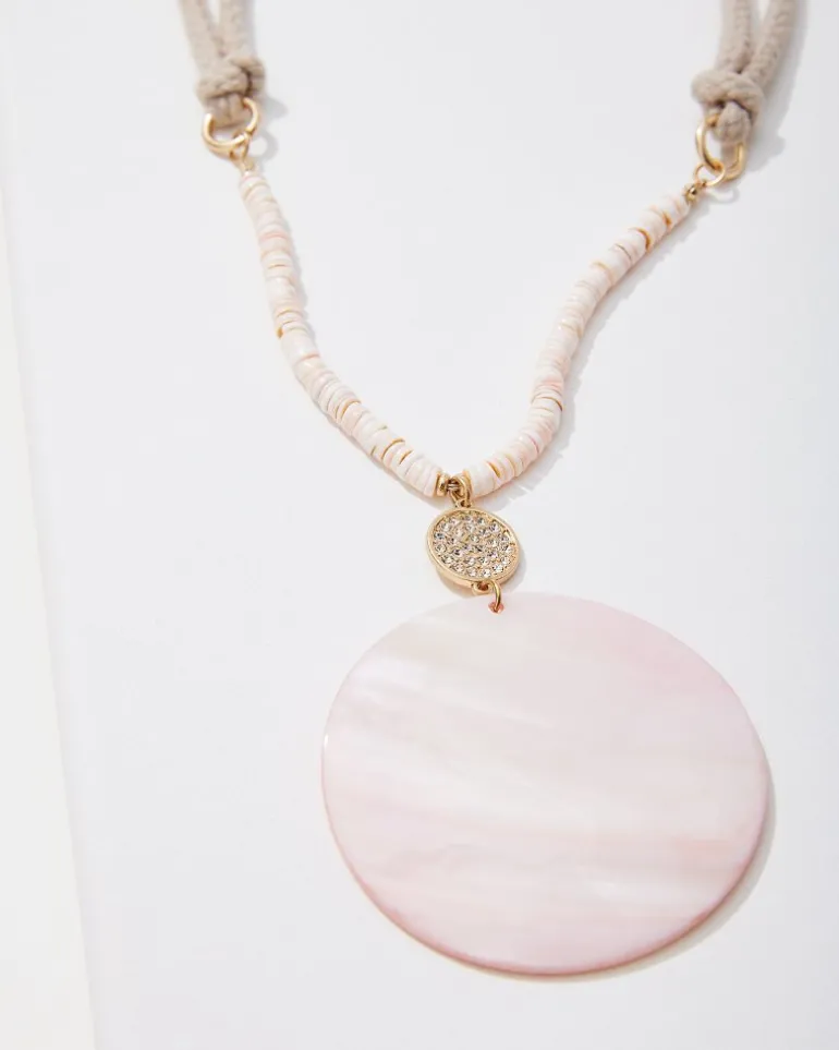 Store Tommy Bahama Sanibel Island Large Mother-of-Pearl Pendant Necklace Pink