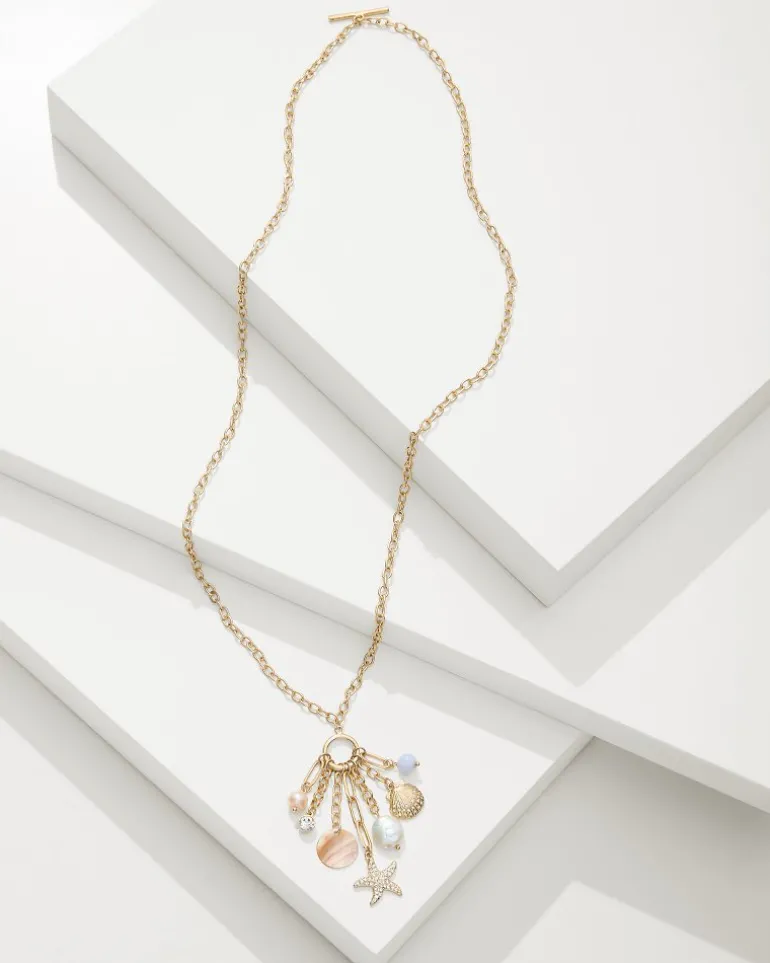 Shop Tommy Bahama Sanibel Island Multi-Charm Necklace Gold