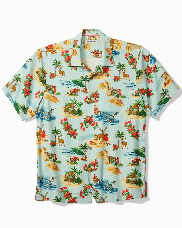 Best Tommy Bahama Santa Shores Silk Camp Shirt Light Sky