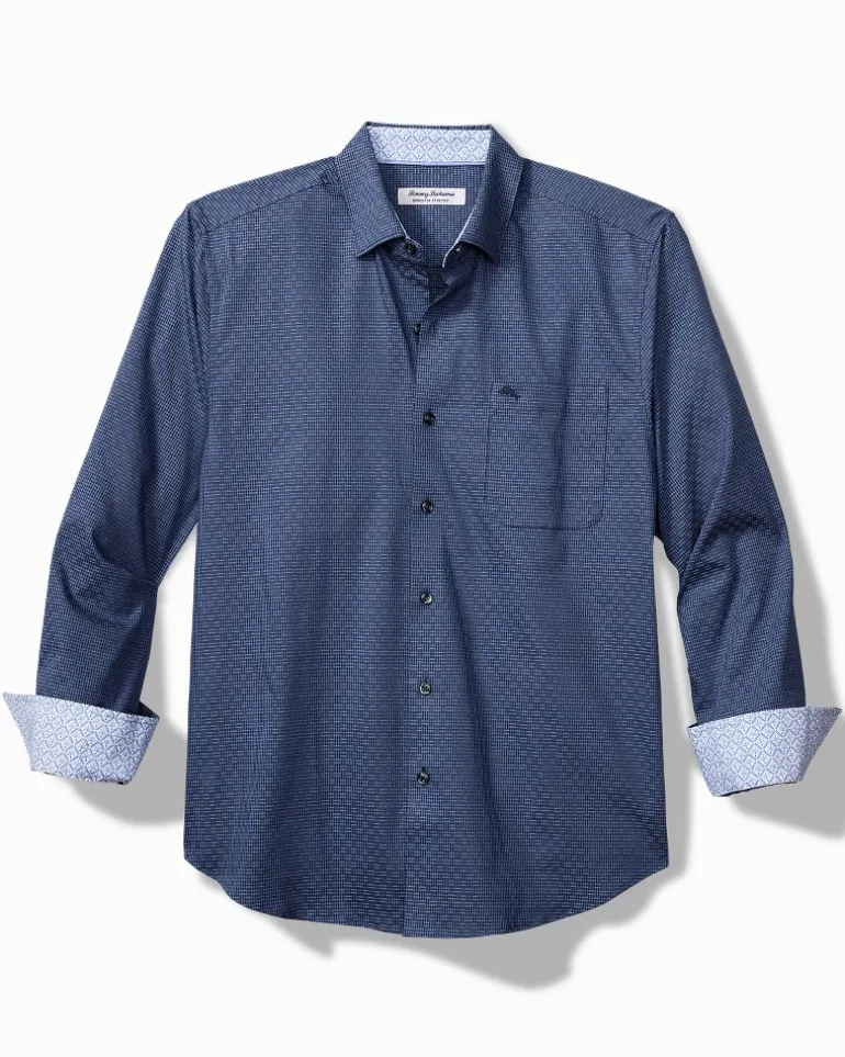 Cheap Tommy Bahama Sarasota Stretch Ventura Isles IslandZone® Stripe Shirt Island Navy