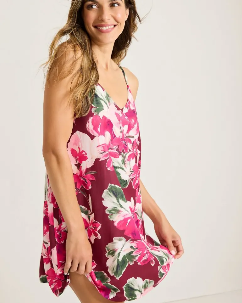 Hot Tommy Bahama Satin Short Chemise Fuchsia Pink