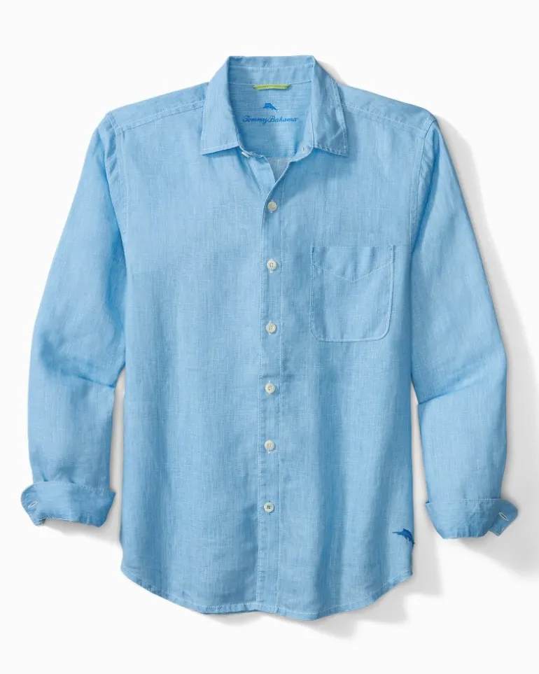 Best Tommy Bahama Sea Glass Breezer Linen Shirt Blue Yonder