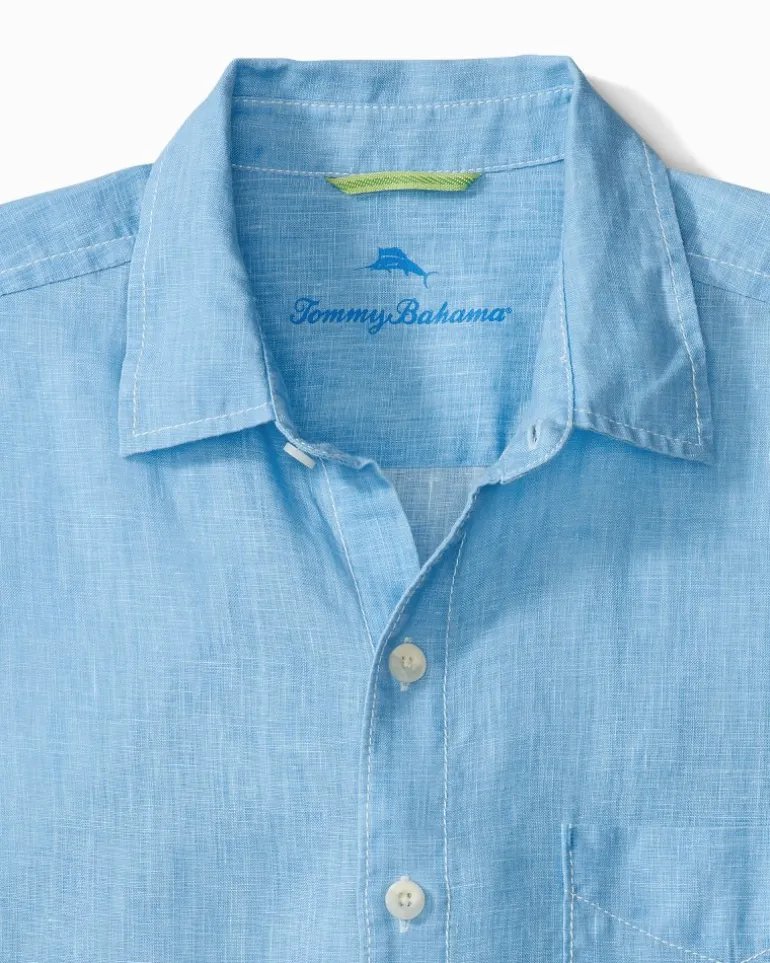 Best Tommy Bahama Sea Glass Breezer Linen Shirt Blue Yonder