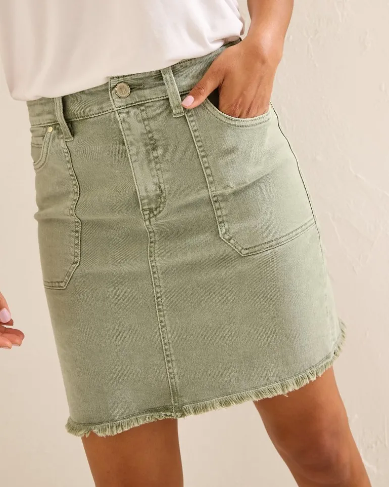 Clearance Tommy Bahama Sea Glass Utility Skirt Scottish Moss Wash
