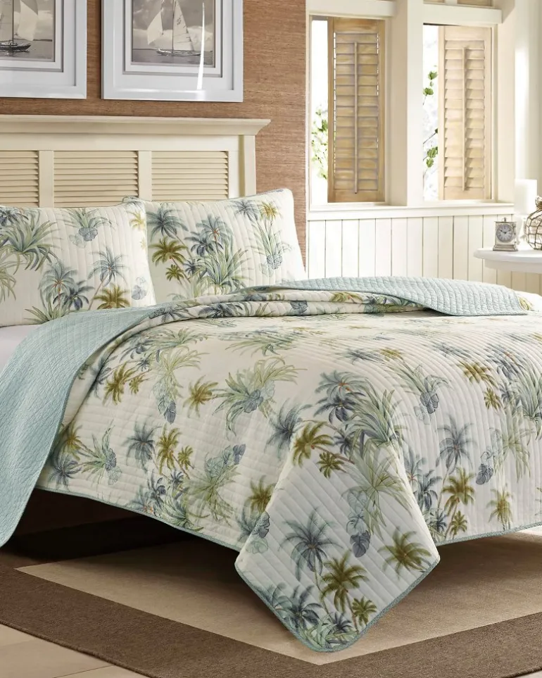 Shop Tommy Bahama Serenity Palms Standard Quilted Sham Blue