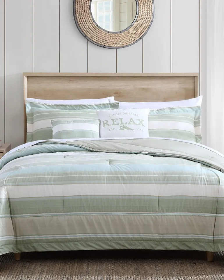 Discount Tommy Bahama Serenity 5-Piece Queen Comforter Set Green