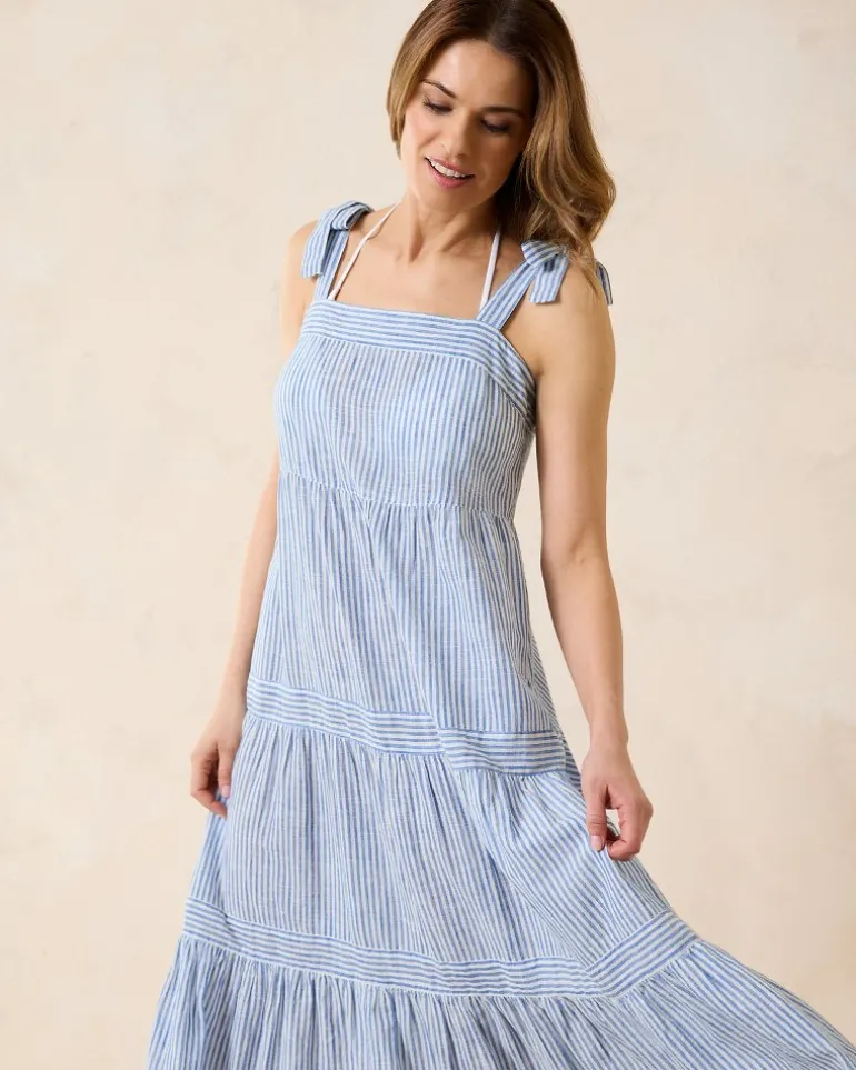 Fashion Tommy Bahama Shoreline Stripe Coverup Dress Beaming Blue