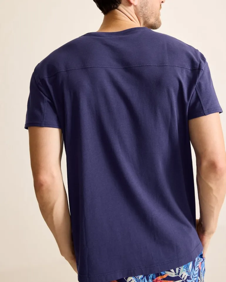 New Tommy Bahama Short-Sleeve Crewneck T-Shirt Port Blue