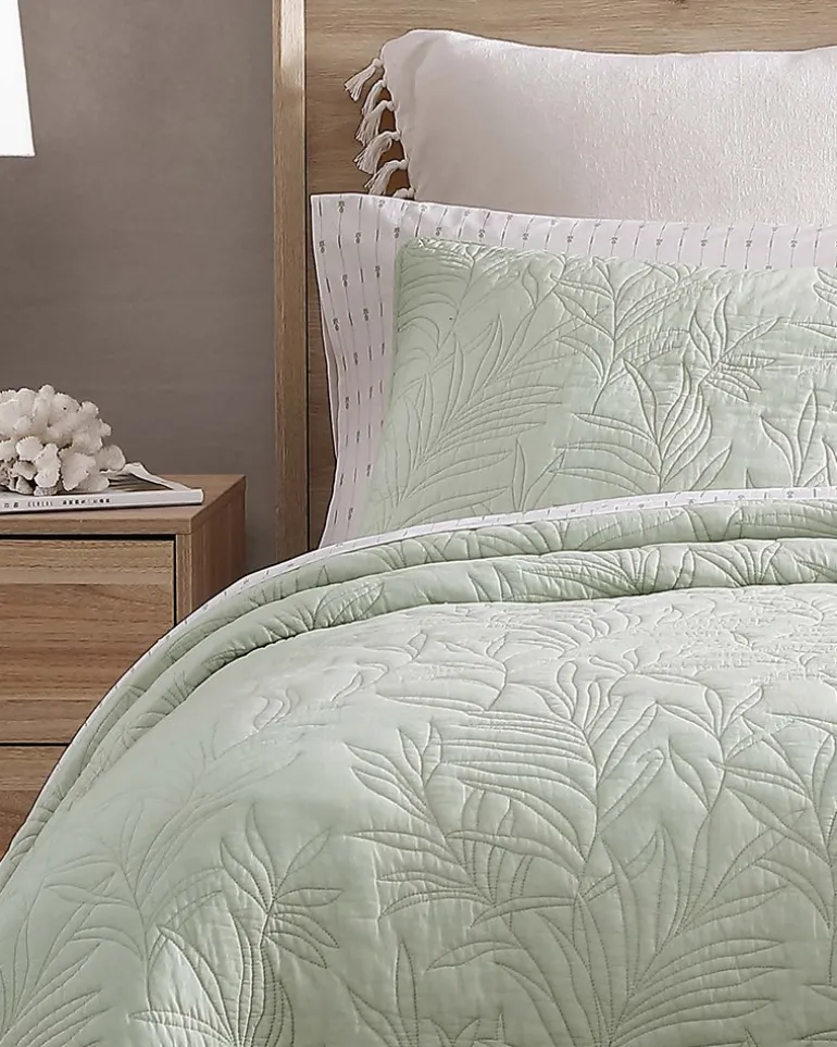 Store Tommy Bahama Solid Costa Sera Twin Quilt Green