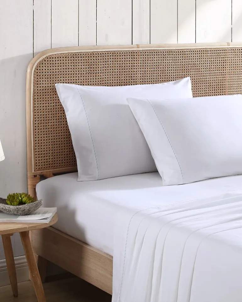 Online Tommy Bahama Solid 4-Piece Queen Sheet Set - Blue White/Blue