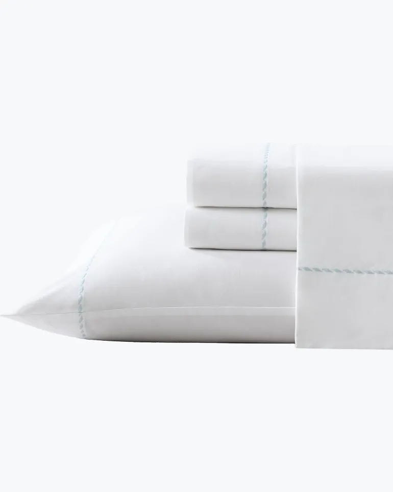 Online Tommy Bahama Solid 4-Piece Queen Sheet Set - Blue White/Blue