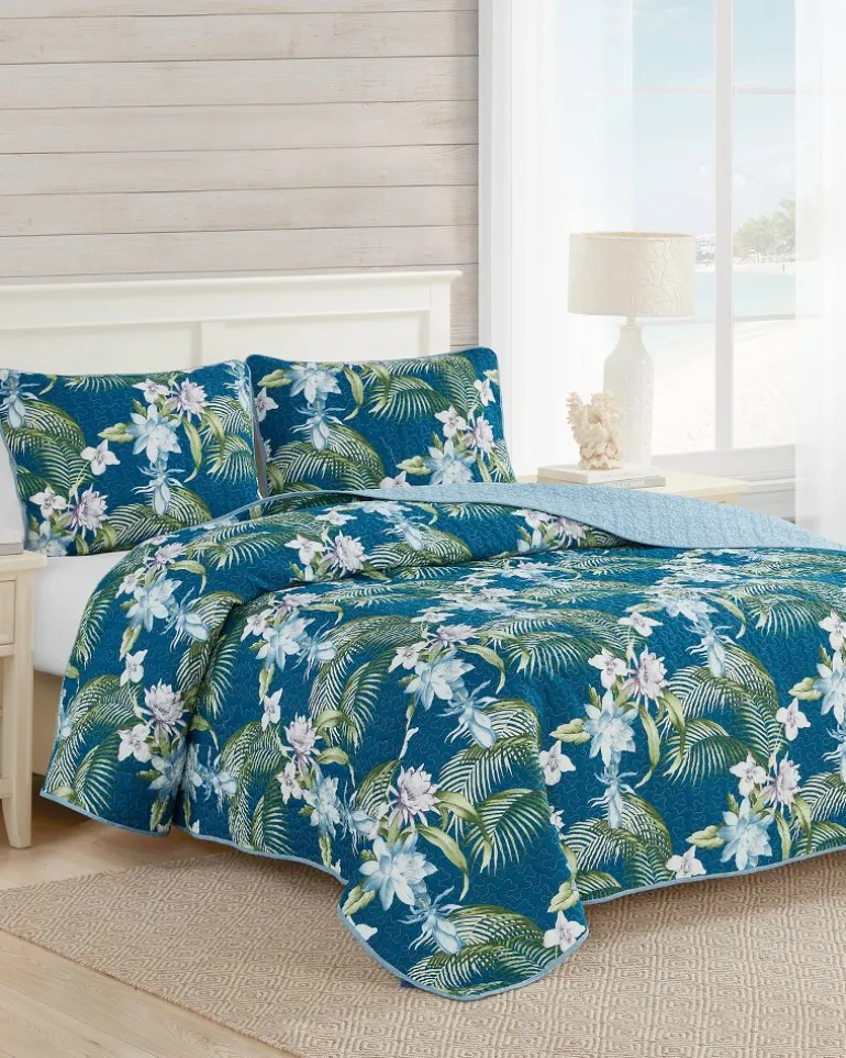Shop Tommy Bahama Southern Breeze 3-Piece King Quilt Set Blue