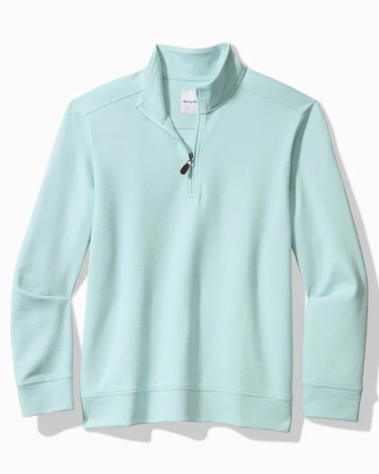 Fashion Tommy Bahama St. Kitts Half-Zip Sweatshirt Sterling Blue