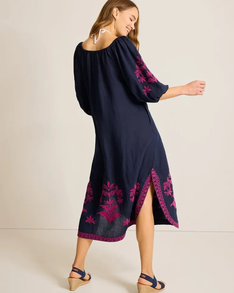 st_lucia_embroidered_linenblend_coverup_dress_2.webp Discount Tommy Bahama St. Lucia Embroidered Linen-Blend Coverup Dress Mare Navy