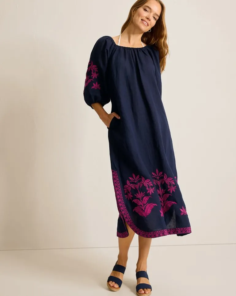 st_lucia_embroidered_linenblend_coverup_dress_3.webp Discount Tommy Bahama St. Lucia Embroidered Linen-Blend Coverup Dress Mare Navy