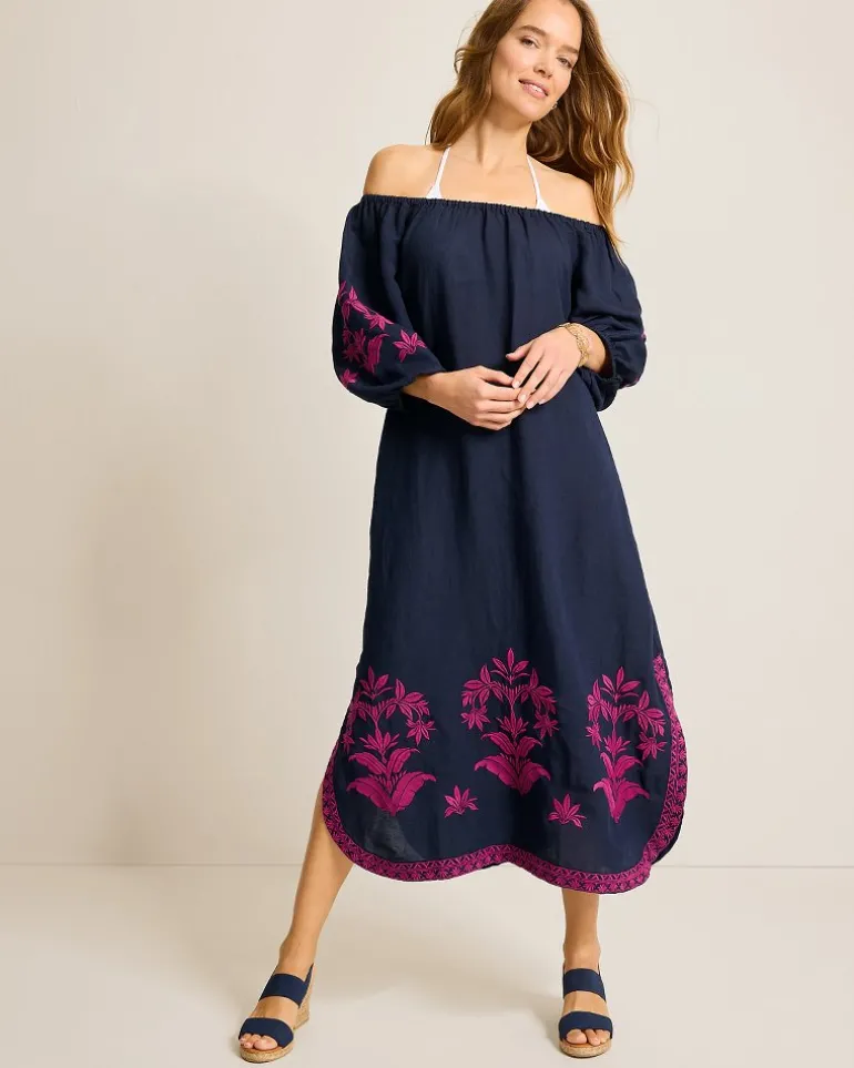 st_lucia_embroidered_linenblend_coverup_dress_4.webp Discount Tommy Bahama St. Lucia Embroidered Linen-Blend Coverup Dress Mare Navy