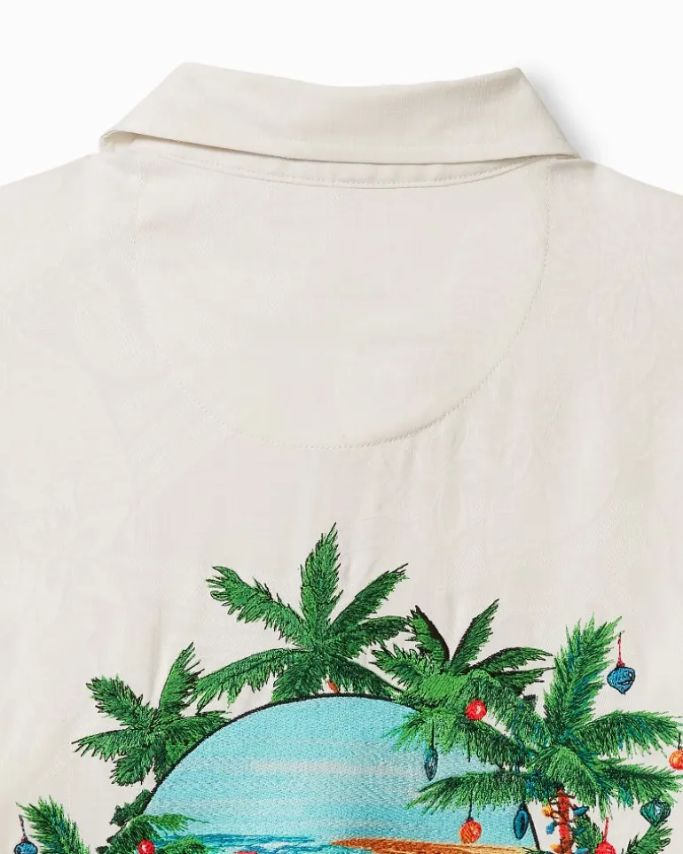 Fashion Tommy Bahama Surf the Yule Tide Silk Camp Shirt Continental