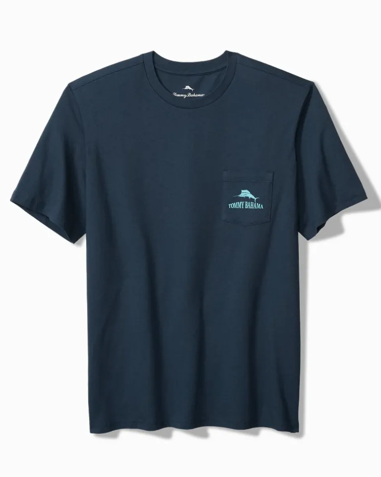 Shop Tommy Bahama Talk Birdie to Me Graphic Pocket T-Shirt Navy