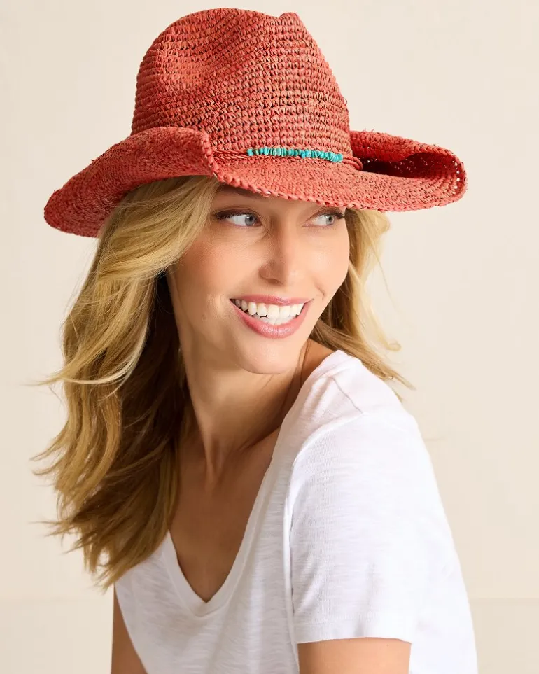 Best Tommy Bahama Tanya Raffia Cowboy Hat Hibiscus