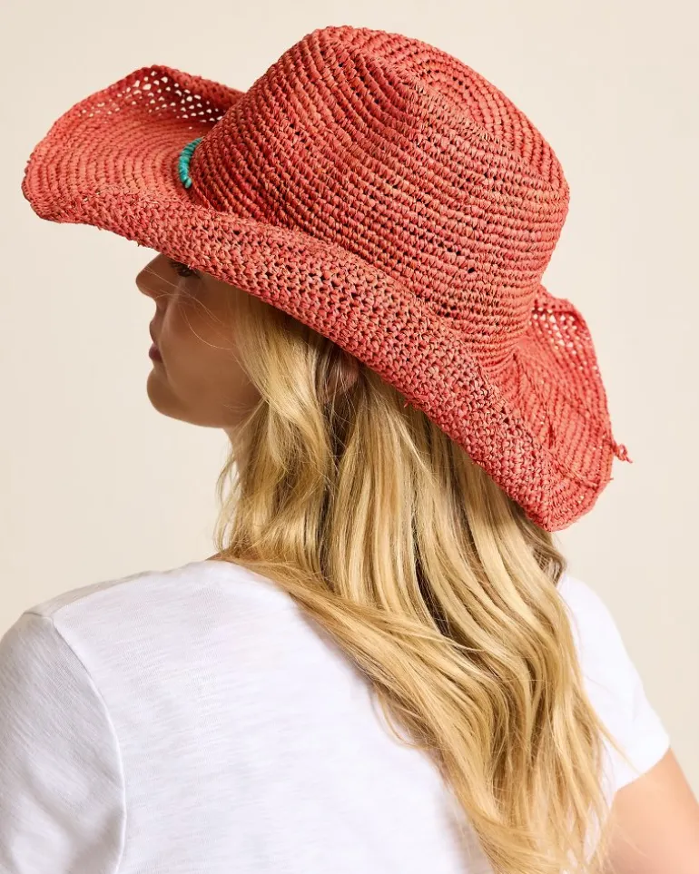 Best Tommy Bahama Tanya Raffia Cowboy Hat Hibiscus