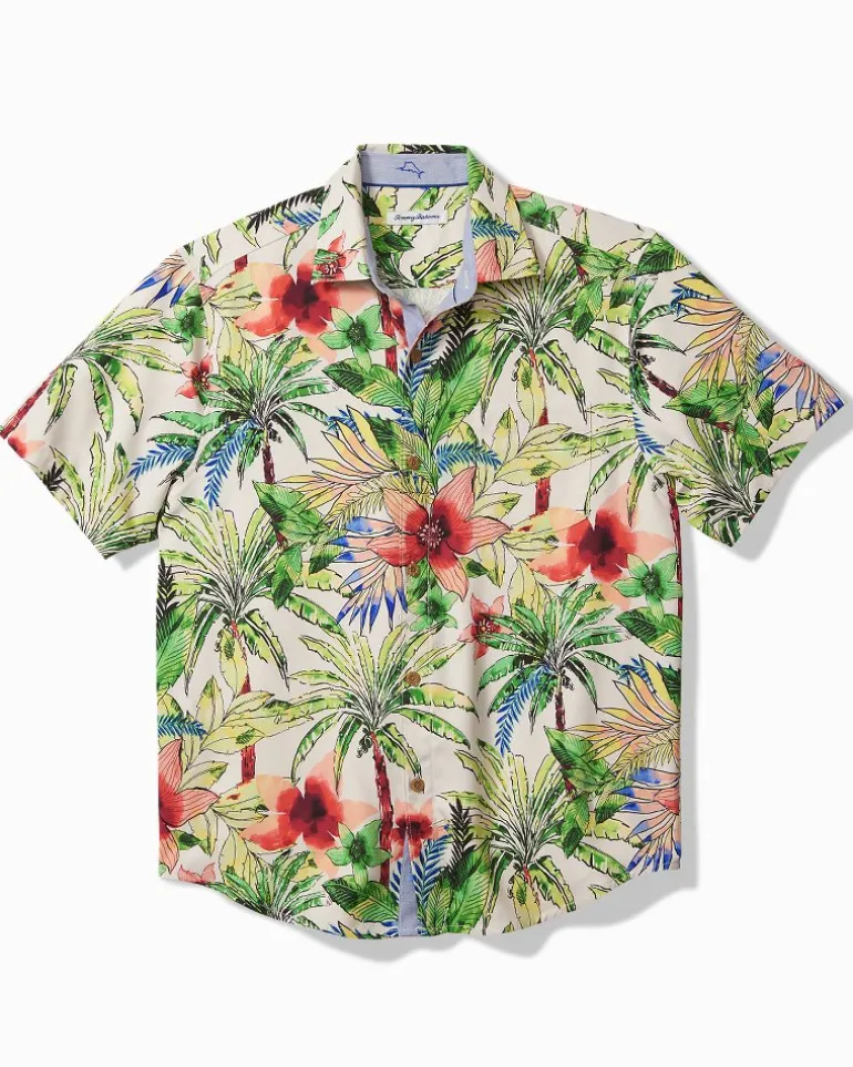 Shop Tommy Bahama Tepito Garden IslandZone® Camp Shirt Coconut Cream