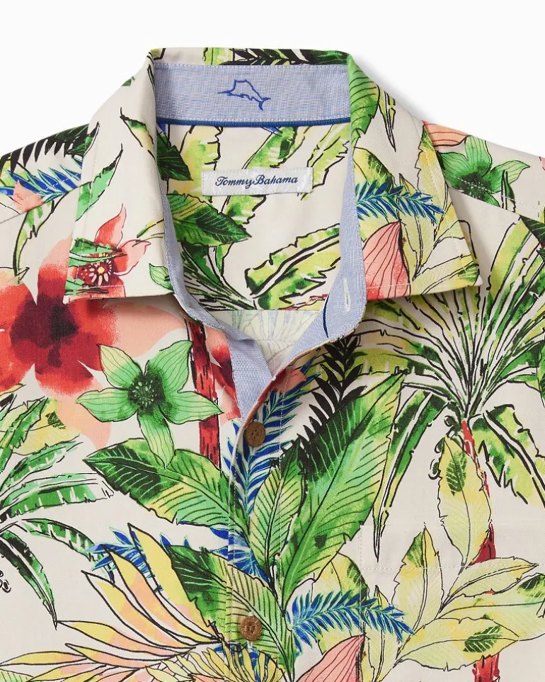Shop Tommy Bahama Tepito Garden IslandZone® Camp Shirt Coconut Cream