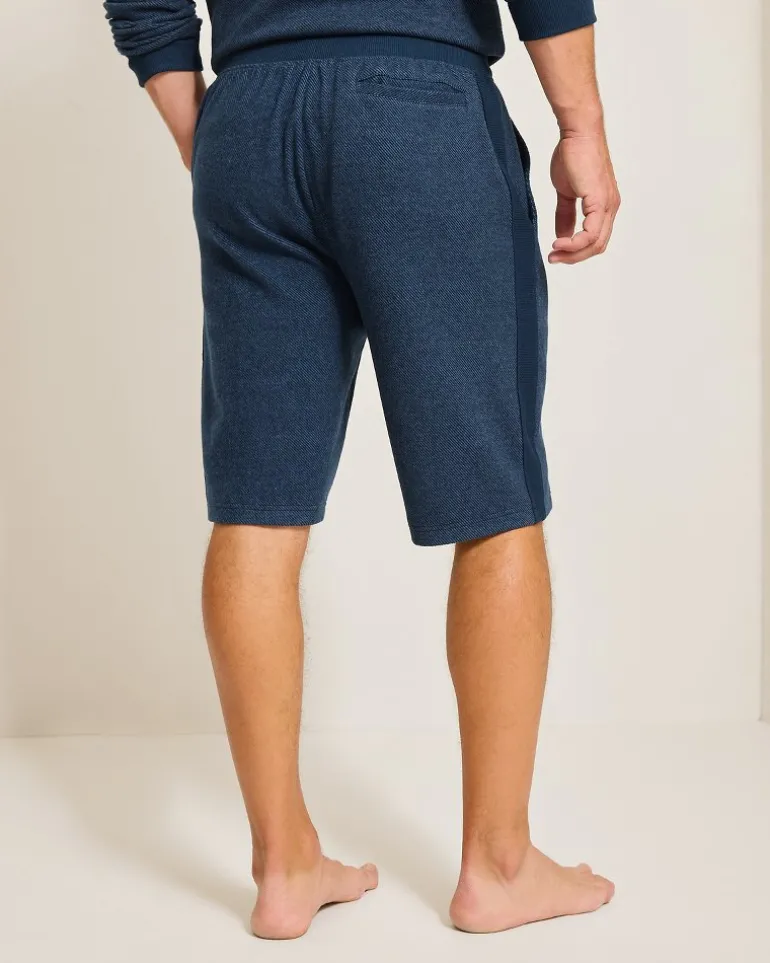 Discount Tommy Bahama Textured Twill Stripe Pajama Shorts Dark Moonlight