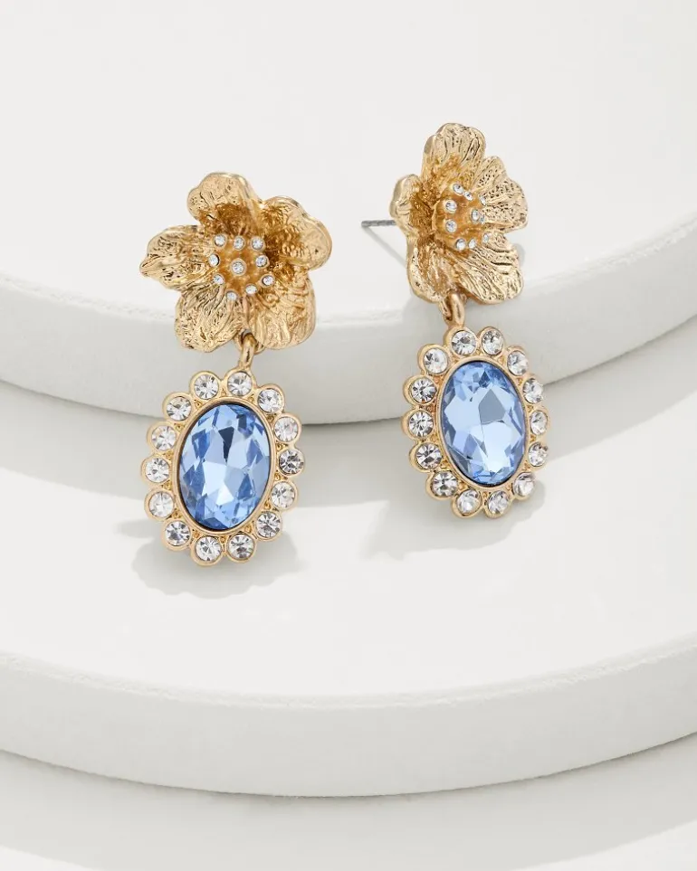 Shop Tommy Bahama Tidal Treasure Floral Statement Drop Earrings Gold
