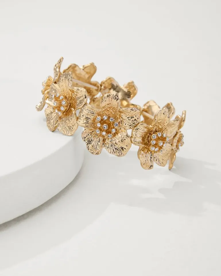 Best Tommy Bahama Tidal Treasure Floral Stretch Bracelet Gold