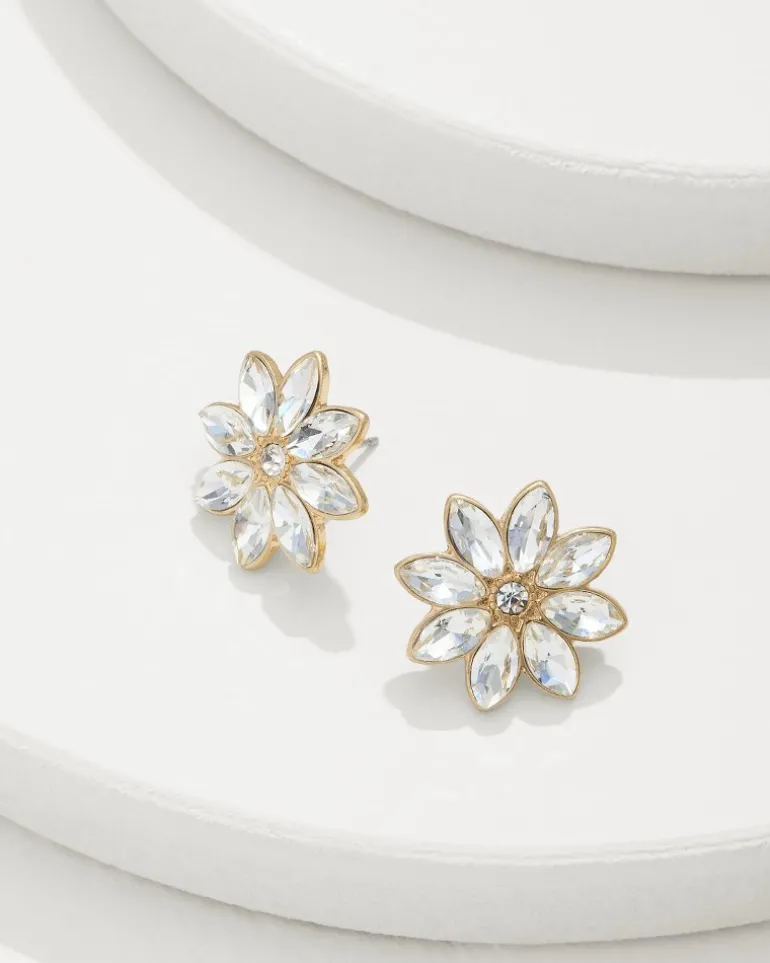 Cheap Tommy Bahama Tidal Treasure Floral Stud Earrings Gold