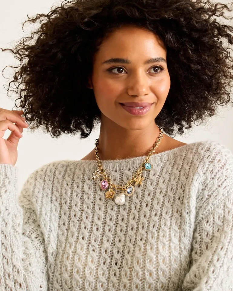 Shop Tommy Bahama Tidal Treasure Multi-Charm Statement Necklace Gold