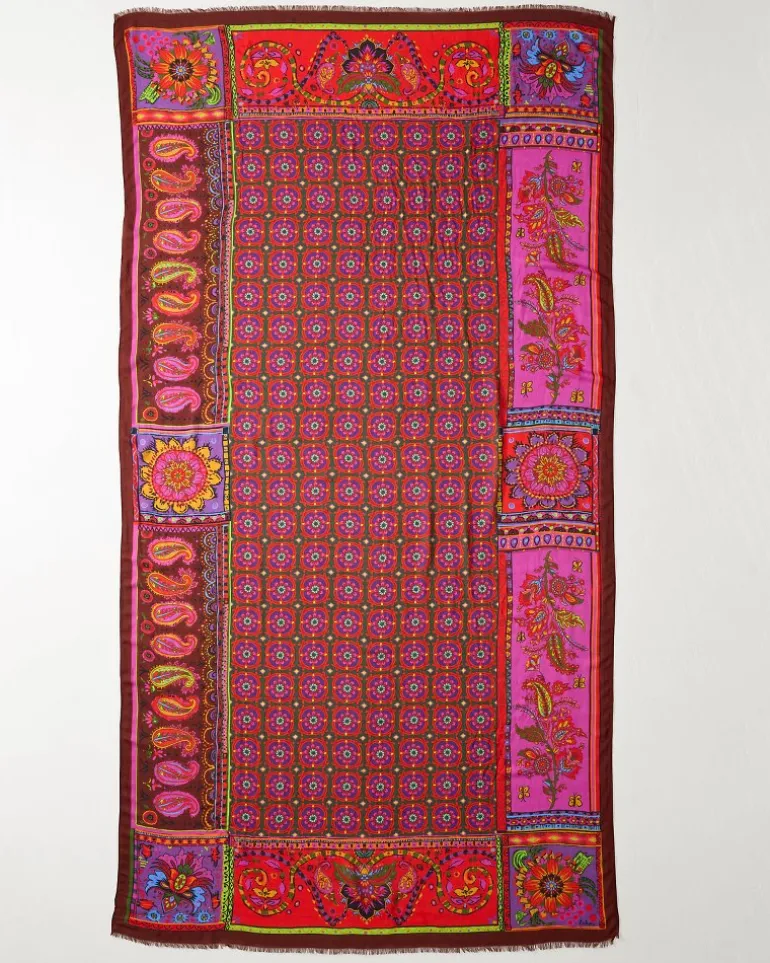 Cheap Tommy Bahama Tile Patch Wrap Scarf Port