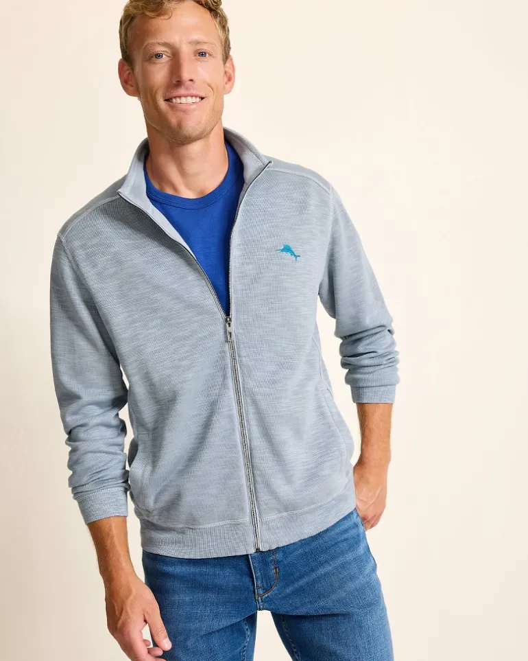Fashion Tommy Bahama Tobago Bay Full-Zip Sweatshirt Iced Slate