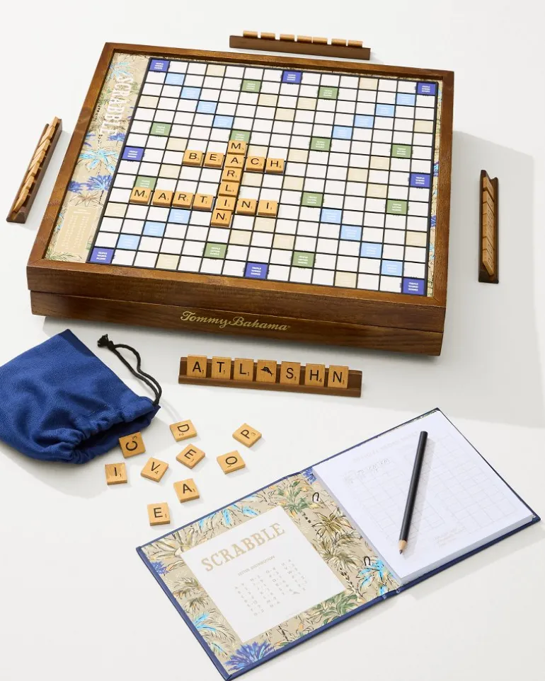 Cheap Tommy Bahama Deluxe Scrabble Board Game Multicolor