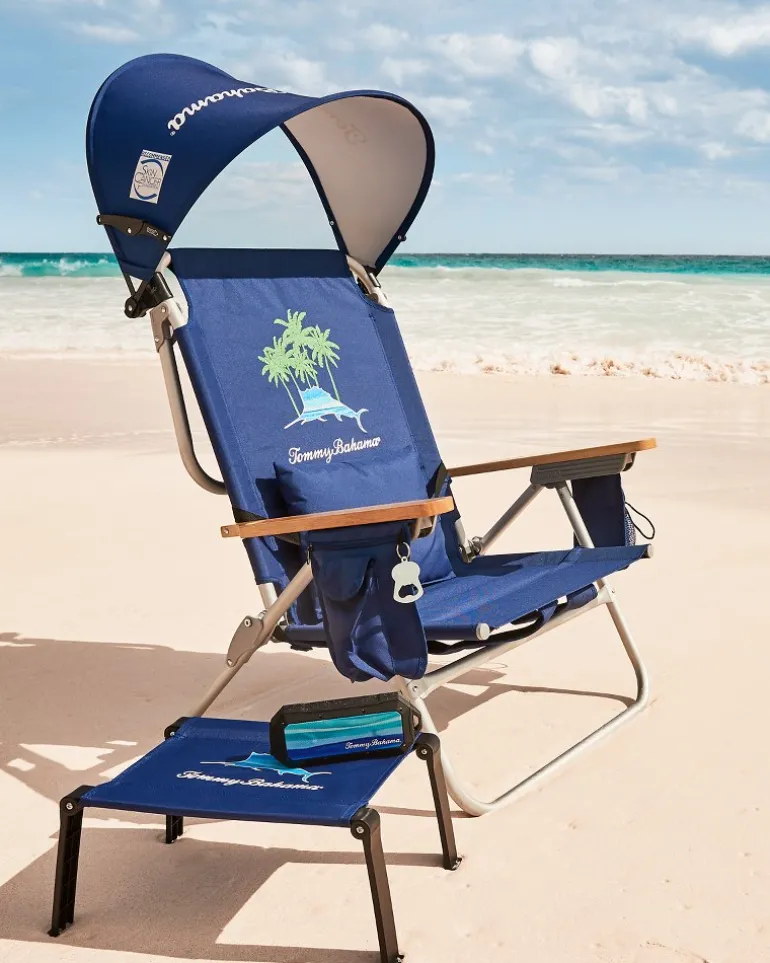 Cheap Tommy Bahama Marlin Palms Ultimate Beach Chair Navy