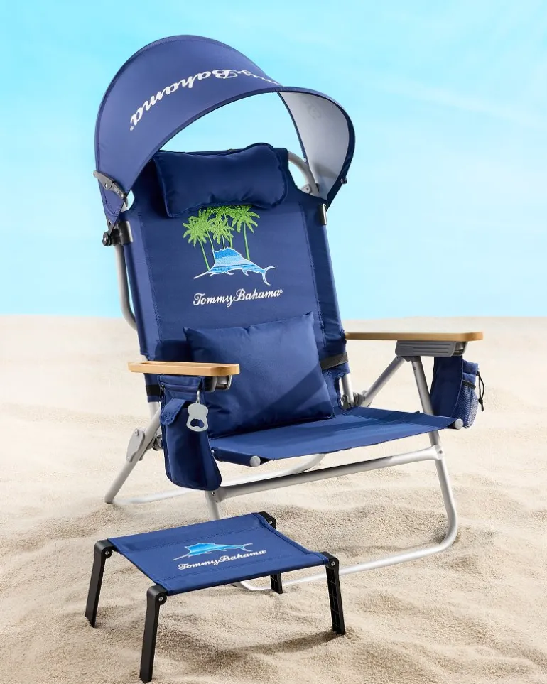 Cheap Tommy Bahama Marlin Palms Ultimate Beach Chair Navy