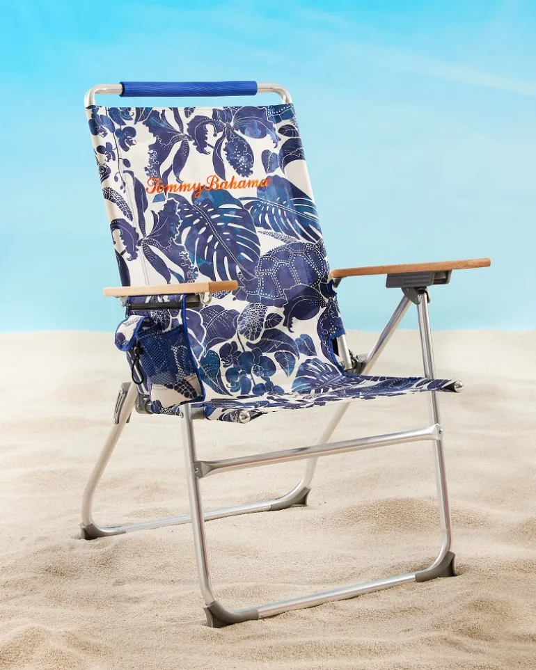 Discount Tommy Bahama Orchid Turtle Highboy Chair Navy