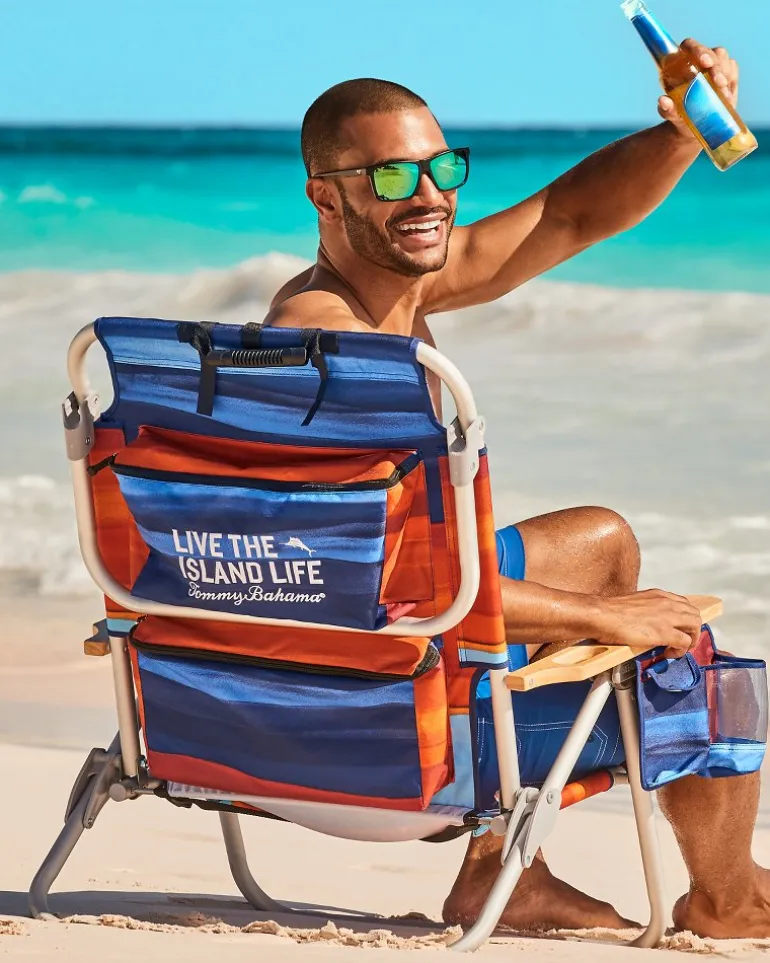 Hot Tommy Bahama Sunset Stripe Deluxe Backpack Beach Chair Multicolor