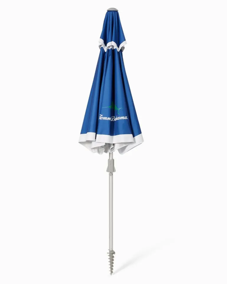 Clearance Tommy Bahama Wavy Marlin Beach Umbrella Navy