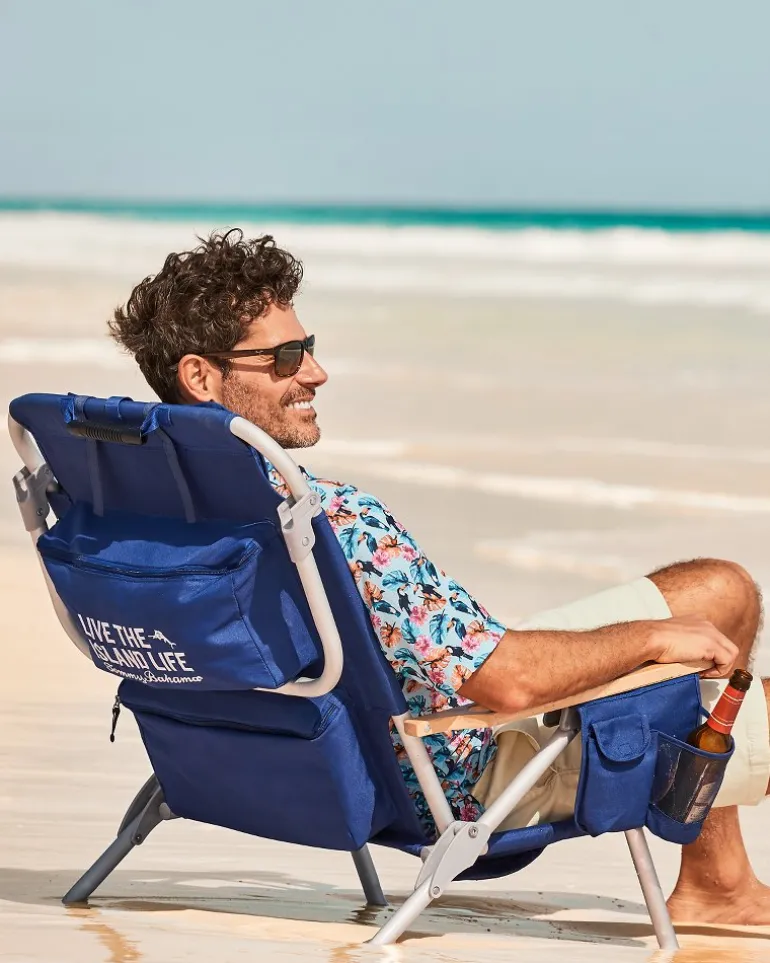 Discount Tommy Bahama Wavy Marlin Deluxe Backpack Beach Chair Navy