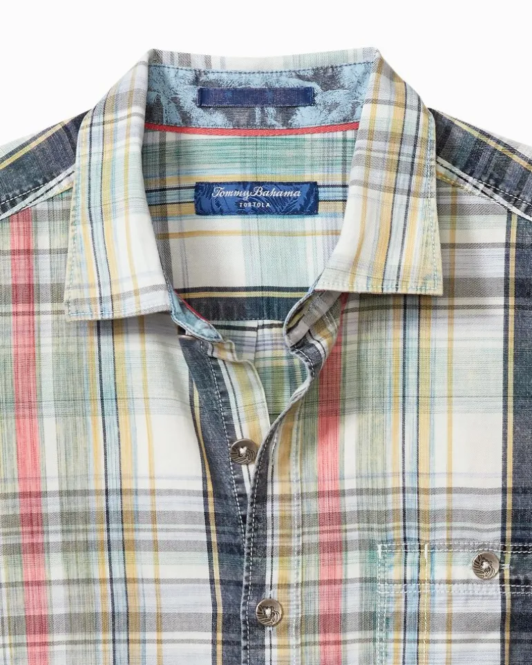 Flash Sale Tommy Bahama Tortola Hazy Fade Check Shirt Blues