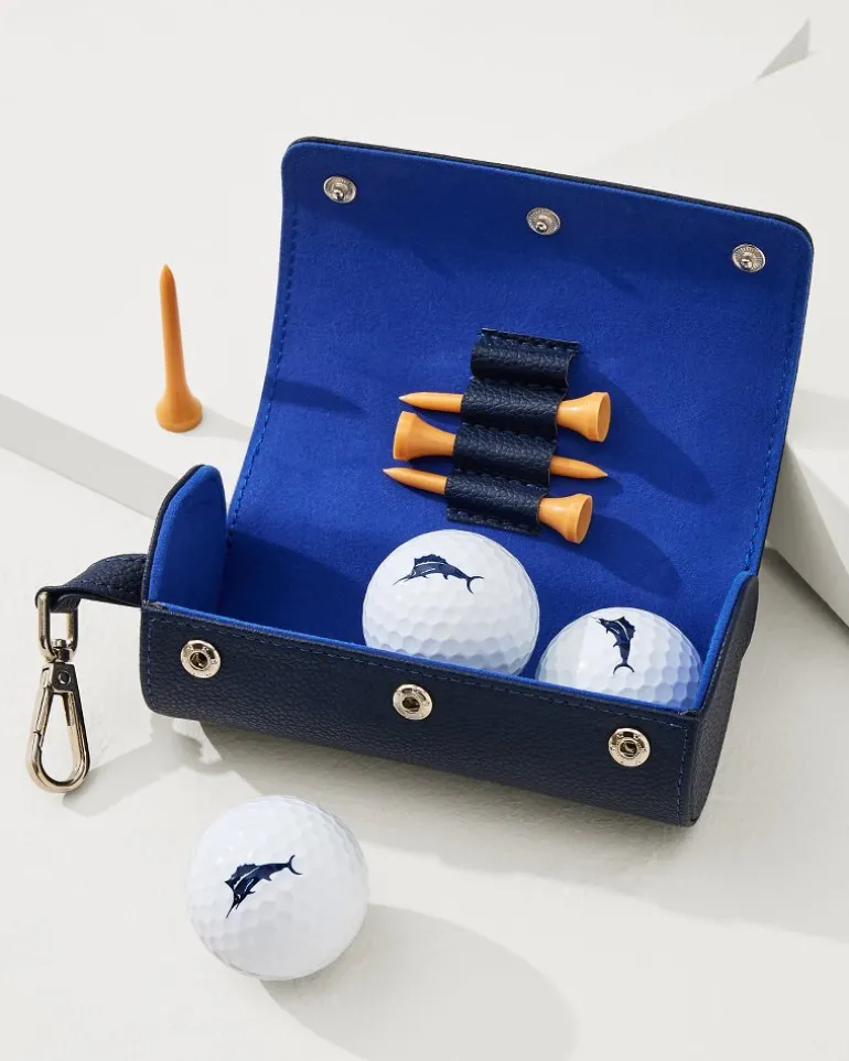 Best Sale Tommy Bahama Travel Golf Ball & Tee Set Navy
