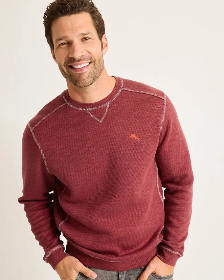 Flash Sale Tommy Bahama Trinidad Crew Sweatshirt Ruby Wine