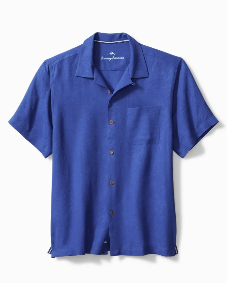 Best Sale Tommy Bahama Tropic Isles Silk Camp Shirt Cobalt Haze